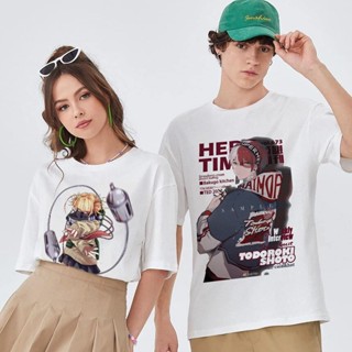 อ่อนนุ่ม 6 Boku no Hero Academia Anime Graphic t shirt  Unisex White Pink Fashion Street wear Tee Todoroki_07