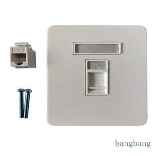 Bang Female To Female CAT6 RJ45 ปลั๊กอินเตอร์เน็ตติดผนัง LAN 3 4x3 4 นิ้ว