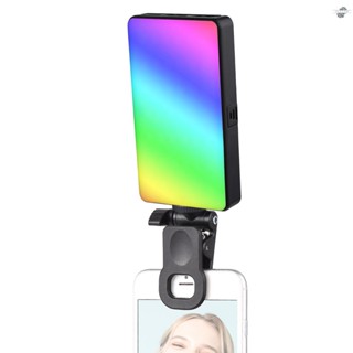 {fly} Andoer W140RGB ไฟ RGB 2500K-9000K หรี่แสงได้ 20 เอฟเฟค สําหรับประชุมออนไลน์ คอมพิวเตอร์ แท็บเล็ต