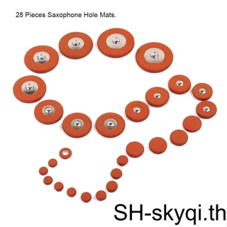 ชุดแผ่นแซกโซโฟน เบาะหนัง สําหรับซ่อมแซมเครื่องดนตรี 1 28 ชิ้น