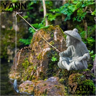 Yann1 ฟิกเกอร์รูปปั้นชาวประมง ขนาดเล็ก 1.8*1.6*1.6 นิ้ว สําหรับตกแต่งบ้าน บอนไซ