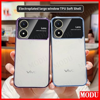 Modu เคส Vivo Y02S 4G ดีลักซ์ ชุบแฟลช ซิลิโคนนิ่ม ฟิล์มป้องกันเลนส์ หน้าจอ เคสโทรศัพท์ เคสกันกระแทก