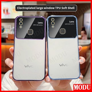 Modu เคส Vivo V9 Y85 ดีลักซ์ ชุบแฟลช ซิลิโคน นิ่ม ฟิล์มเลนส์ ป้องกันหน้าจอ เคสโทรศัพท์ เคสกันกระแทก