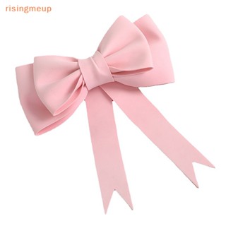 [risingmeup] ท็อปเปอร์โฟม รูปโบว์ ขนาดใหญ่ สีชมพู สําหรับตกแต่งเค้กวันเกิด งานแต่งงาน