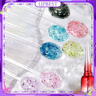 ♕ As Shell Mica Nail Polish Gel Super Flash Glitter Large Sequins Ice Transparent Summer Phototherapy Glue Red Bottles Nail Art For Nail Shop 15ml 9-designs UPBEST