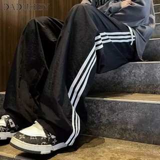 DaDuHey🔥 Summer Thin Fashion Loose Straight Sports Pants Mens 2023 New All-Match Striped Casual Pants