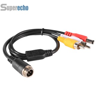 สายเคเบิลต่อขยาย หัวเอวิเอชั่น ตัวผู้ 4Pin เป็นตัวผู้ 2RCA DC สําหรับกล้อง [superecho.th]