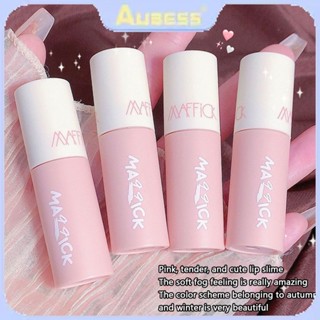 มูสต่ำ MAFFICK Matte Lip White Nude Lipstick Ins Velvet Cream Plain Saturated Lip TECH3