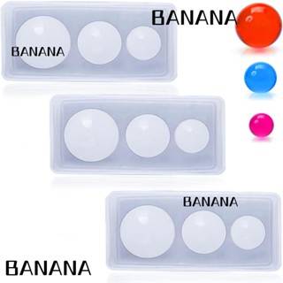 Banana1 แม่พิมพ์ซิลิโคนเรซิ่น ทรงกลม สีขาว ขนาดเล็ก 9*4*2.5 ซม. สําหรับทําเครื่องประดับ DIY 3 ชิ้น