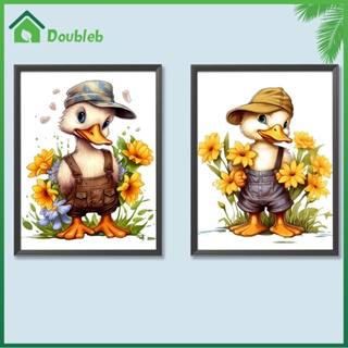 【Doub X ✮】ภาพวาดปักเพชร ทรงกลม ลายเป็ด 5D DIY สําหรับตกแต่งบ้าน ✮