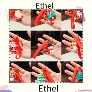 Ethel1 พวงกุญแจ รูปซานตาคลอส สโนว์แมน คริสต์มาส ของขวัญสําหรับเด็ก