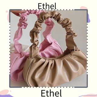 Ethel1 กระเป๋าถือ กระเป๋าสะพายไหล่ หนัง Pu ทรงสี่เหลี่ยม ขนาดเล็ก จุของได้เยอะ สีพื้น สําหรับสตรี