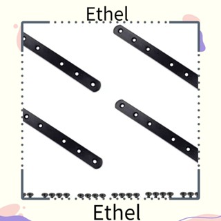 Ethel1 ตัวยึดมุมฉาก เหล็กสเตนเลส แบบหนา สีดํา พร้อมสกรู 4 ชิ้น