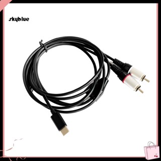 [Sy] สายสัญญาณเสียงลําโพง Type-C เป็น 2RCA แบบคู่ สําหรับบ้าน