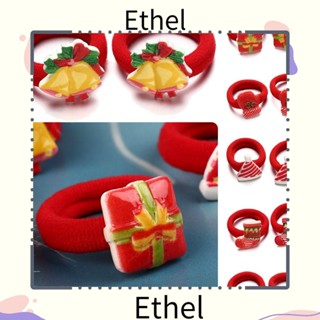 Ethel1 ยางรัดผม ลายซานตาคลอส คริสต์มาส 2 ชิ้น