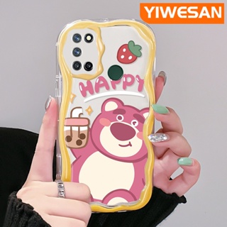 เคสโทรศัพท์มือถือแบบนิ่ม ใส กันกระแทก ลายการ์ตูนหมี สตรอเบอร์รี่ สีสันสดใส สําหรับ Realme 7 Pro 7i C17 Narzo 20 Pro