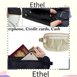 Ethel1 กระเป๋าคาดเอว บางเฉียบ กระเป๋าคาดอก กันน้ํา ความลับ ความปลอดภัย มีประโยชน์ กระเป๋าสตางค์ หนังสือเดินทาง กระเป๋าเงิน