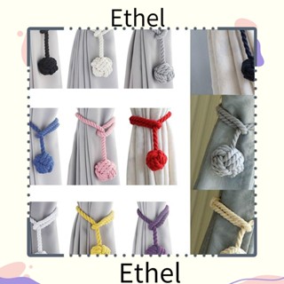 Ethel1 สายรัดผ้าม่าน ผ้าฝ้าย แฮนด์เมด สําหรับห้องนอน ห้องนั่งเล่น 2 ชิ้น ต่อชุด