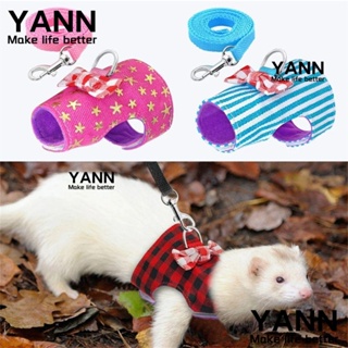 Yann1 ชุดสายรัดหน้าอก และสายจูง สําหรับ Ferret Guinea Pig Bowtie