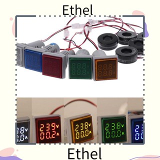 Ethel1 โวลต์มิเตอร์ดิจิทัล LED 1-100A ทรงสี่เหลี่ยม