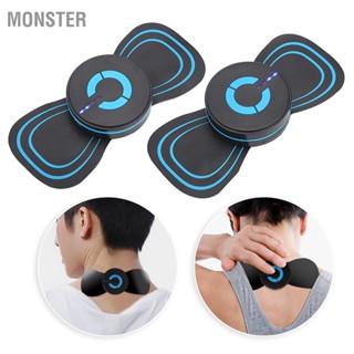 MONSTER Mini Neck Massager แผ่นนวดปากมดลูกบรรเทาอาการปวด EMS Muscle Stimulator