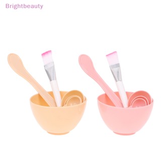 Brightbeauty ชุดช้อนแปรงมาส์กหน้า DIY 4 ชิ้น