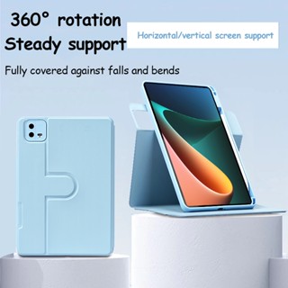360° เคสพลาสติกอะคริลิคแข็ง หมุนได้ พร้อมช่องใส่ดินสอ สําหรับ Xiaomi Pad 6 Max 14 2023 Pad 6 Pro 6 2023 Pad 5 5 Pro 11 นิ้ว 2023 Redmi Pad 10.61
