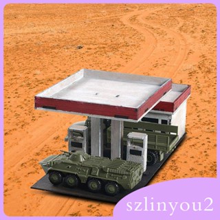 [szlinyou2] ชุดโมเดลตัวต่อ 1/72 1/64 3D DIY อุปกรณ์เสริม สําหรับฉากสถาปัตยกรรม สถานีแก๊ส ภูมิทัศน์ขนาดเล็ก