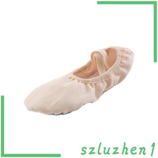 [Szluzhen1] รองเท้ากีฬา รองเท้าบัลเล่ต์ ผ้าแคนวาส สําหรับผู้หญิง ใส่เต้น เล่นโยคะ