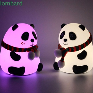 Lombard โคมไฟตั้งโต๊ะ LED ลายการ์ตูนแพนด้า แพนด้า เปลี่ยนสีได้ USB