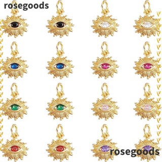 Rosegoods1 ชาร์มตาปีศาจ ประดับเพทาย หลากสี เครื่องประดับแฮนด์เมด สําหรับคนรัก