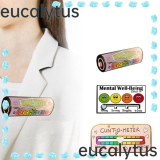 Eucalytus1 เข็มกลัด รูป My Social Mood Switching สําหรับติดกระเป๋าเป้สะพายหลัง