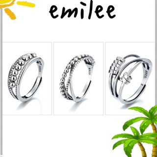 Emilee แหวนลูกปัด หมุนได้ ปรับขนาดได้ อุปกรณ์เสริม สําหรับเล่นคลายเครียด