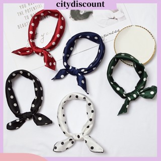 &lt;citydiscount&gt; ผ้าพันคอ ผ้าไหมซาติน ลายจุด สําหรับผู้หญิง