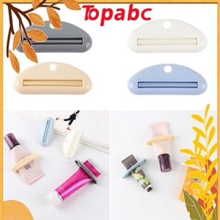 Top เครื่องบีบยาสีฟัน แบบพลาสติก ทนทาน สุ่มสี สําหรับห้องน้ํา 4 ชิ้น