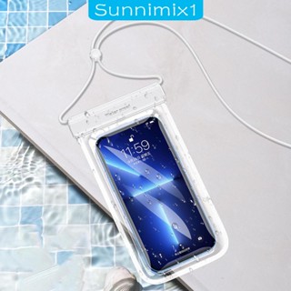 [Sunnimix1] กระเป๋าใส่โทรศัพท์มือถือ IPX8 กันน้ํา ขนาดใหญ่ สําหรับว่ายน้ํา ชายหาดกลางแจ้ง