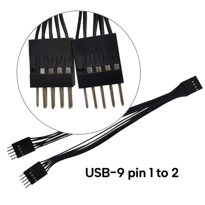 Xiangbao USB 9 Pin to Double 9Pin Adapter Shielded USB 9Pins to 2x 9 Pin Converter Shield