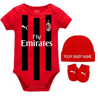 ชุดรอมเปอร์ Emirates AC Onesie ปรับแต่งชื่อได้ สําหรับเด็กผู้ชาย และผู้หญิง 0-12 เดือน