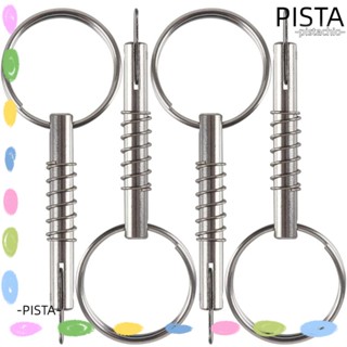 Pista หมุดล็อกอัตโนมัติ สเตนเลส ปลดเร็ว คุณภาพสูง 6.3*42 มม. สําหรับลิ้นเรือ 4 ชิ้น