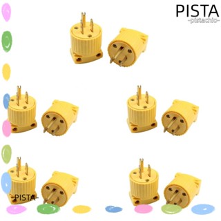 Pista ปลั๊กต่อขยาย 3 ปลั๊ก US มาตรฐาน 3 ขา สีเหลือง 15A แบบเปลี่ยน สําหรับปลั๊กไฟ 5-15P 125V 10 ชิ้น