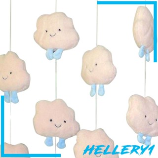 [Hellery1] ผ้าม่านแขวนตกแต่งประตู ลายการ์ตูนเมฆ 3D 18 ก้อน