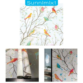 [Sunnimix1] ฟิล์มติดกระจกหน้าต่าง รูปนก เพื่อความเป็นส่วนตัว หลากสี สําหรับตกแต่งห้องครัว คาเฟ่