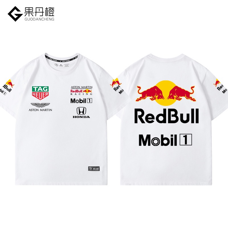 เสื้อยืดแขนห้าส่วน แบบแห้งเร็ว ลาย redbull redbull Fleet f1 Formula Car สําหรับผู้ชาย