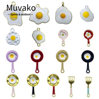 Muvako 34 ชิ้น ครัว, ที่มีสีสัน คละสี จี้อาหาร, สร้อยข้อมือ ทอดไข่กระทะ ผู้หญิง