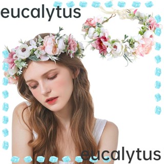 Eucalytus1 ที่คาดผม มงกุฎดอกไม้ เด็กผู้หญิง งานแต่งงาน หูฟัง มงกุฎดอกไม้