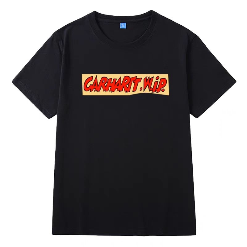 เสื้อยืด พร้อมส่ง 1 ตัว เสื้อ สไตล์  หวังอี้ป๋อ WANGYIBO ONE AND ONLY CARHARTT,W.i.P สีดำ ไซส์ L 1 ต