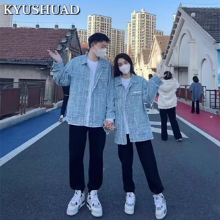 KYUSHUAD ใหม่ เสื้อแจ็คเก็ตน้ำหอมกลิ่นเรโทรขนาดเล็กสำหรับผู้ชาย