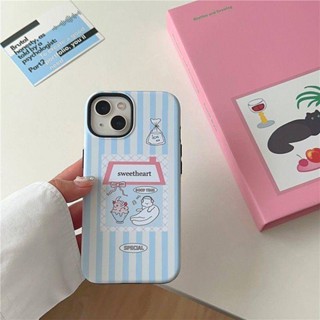 เคสโทรศัพท์มือถือ ซิลิโคน กันกระแทก ลายการ์ตูนแมวไอศกรีมน่ารัก สําหรับ Iphone 14Promax 13 11 12