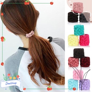 Dealshop Scrunchie ยางรัดผมหางม้า แบบยืดหยุ่น อุปกรณ์เสริมแฟชั่น