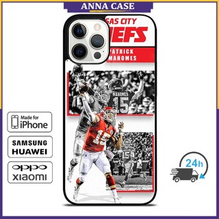 เคสโทรศัพท์มือถือ ลาย Patrick Mahomes สําหรับ iPhone 14 Pro Max 13 Pro Max Samsung Galaxy Note10+ S21Ultra